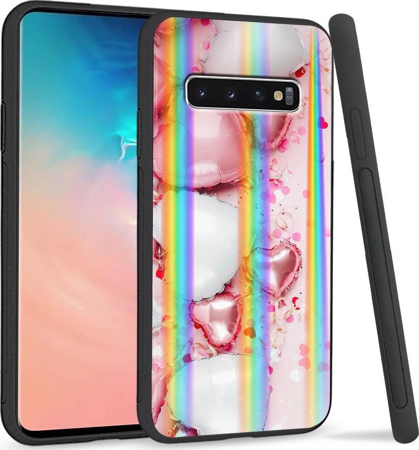 Super Fashion Etui Rainbow Series na Samsung S10 Plus Baloon Hearts 1