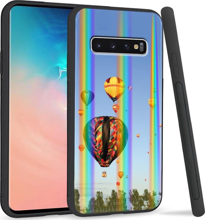 Super Fashion Etui Rainbow Series na Samsung S10 Plus Balony na niebie 1