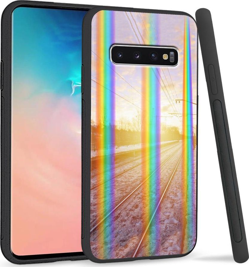 Super Fashion Etui Rainbow Series na Samsung S10 Plus Wschód słońca 1