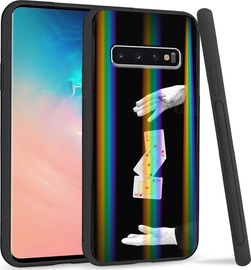Super Fashion Etui Rainbow Series na Samsung S10 Plus Trzy asy 1