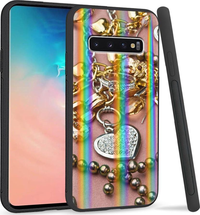 Super Fashion Etui Rainbow Series na Samsung S10 Plus Złoto i srebro 1