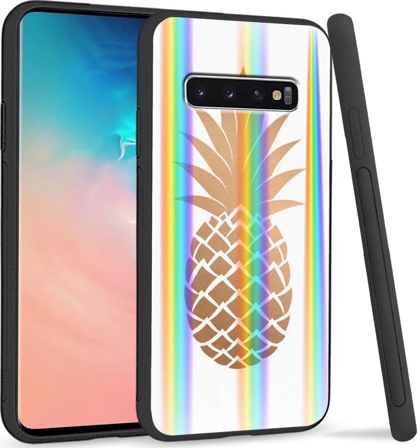 Super Fashion Etui Rainbow Series na Samsung S10 Plus Złoty Ananas 1