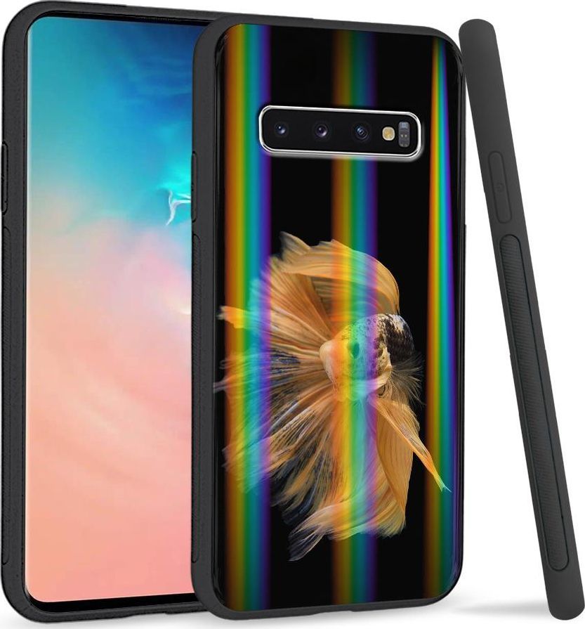Super Fashion Etui Rainbow Series na Samsung S10 Plus Złota rybka 1