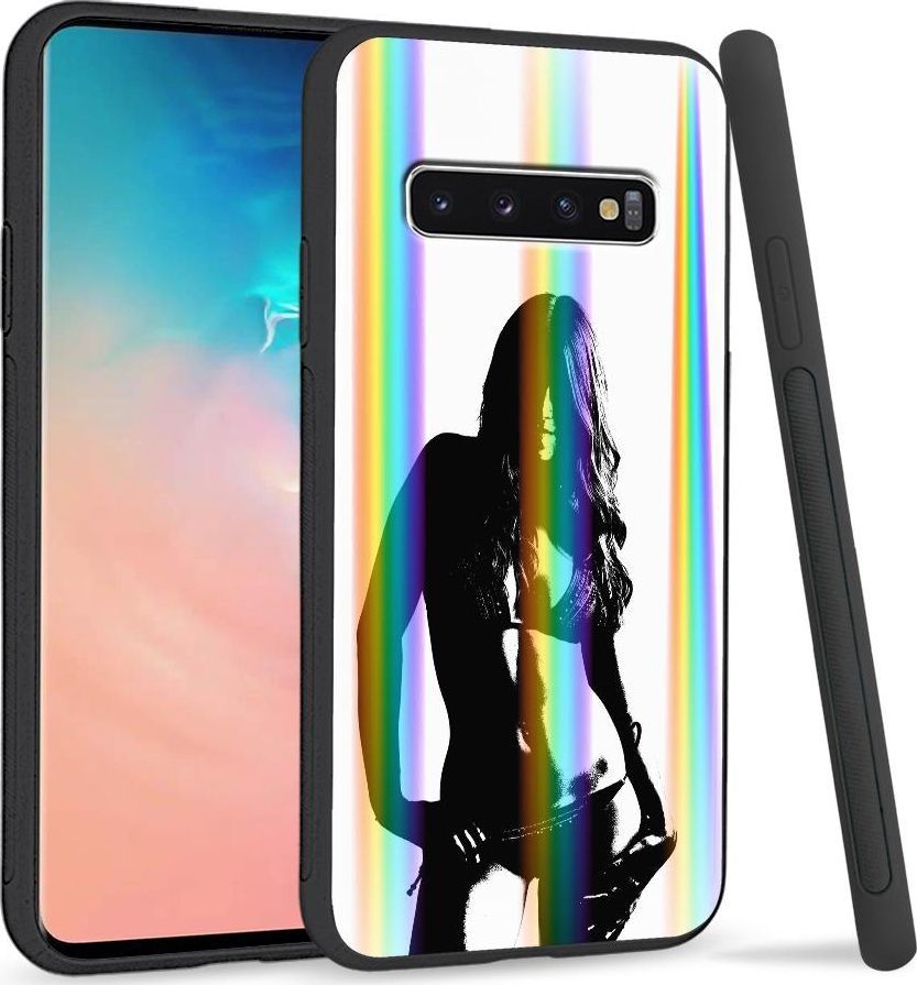 Super Fashion Etui Rainbow Series na Samsung S10 Plus Kobieta retro 1