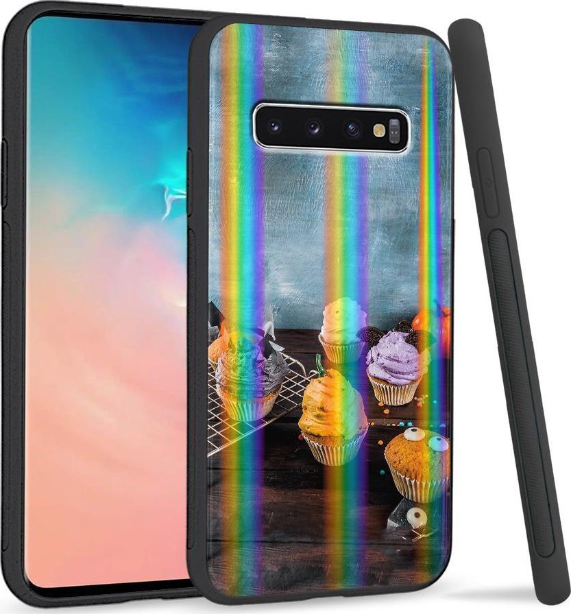 Super Fashion Etui Rainbow Series na Samsung S10 Plus Babeczki 1