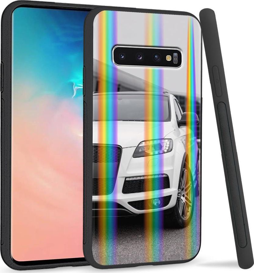 Super Fashion Etui Rainbow Series na Samsung S10 Plus Biały samochód 1
