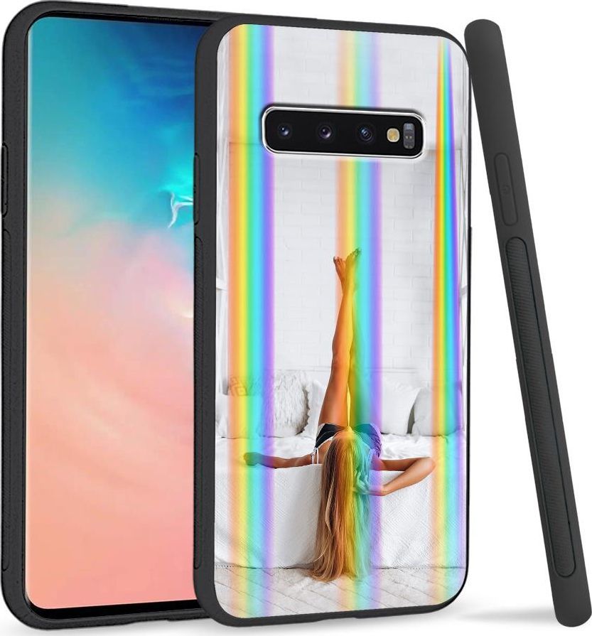 Super Fashion Etui Rainbow Series na Samsung S10 Plus Biały pokók 1