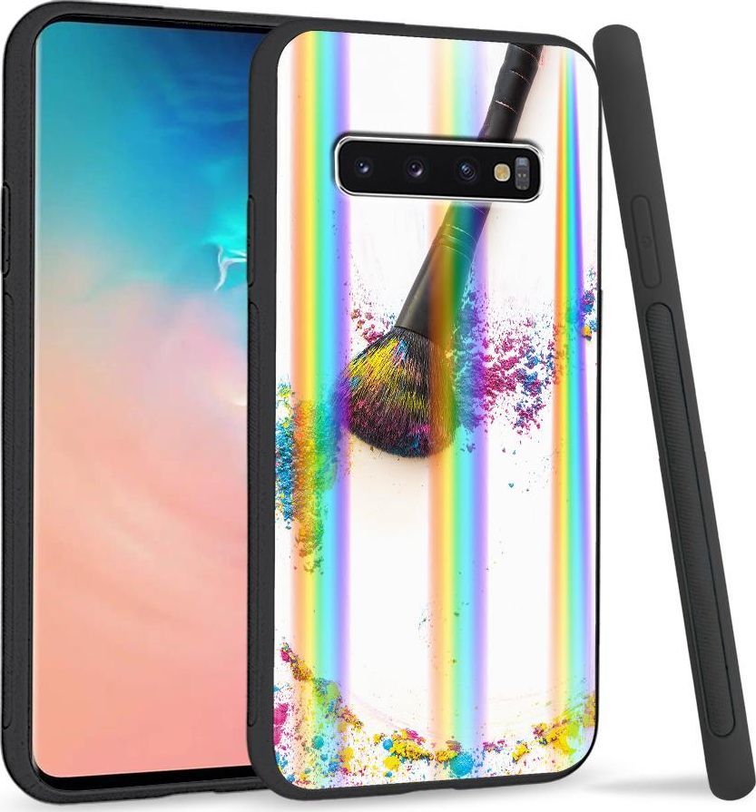 Super Fashion Etui Rainbow Series na Samsung S10 Plus Kolorowy puder 1