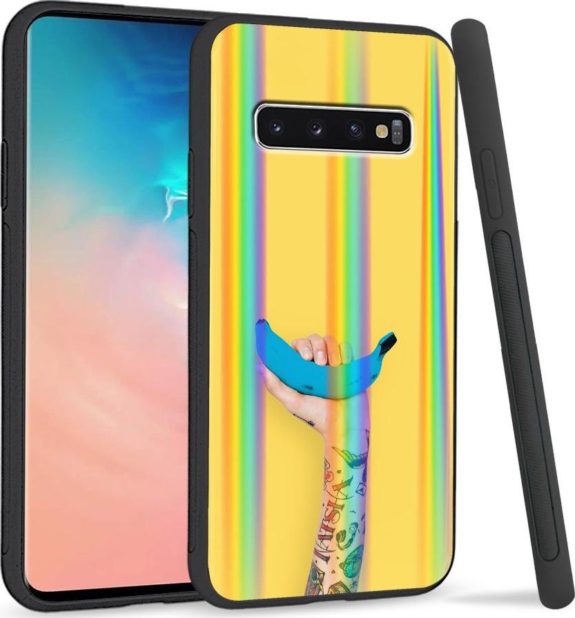 Super Fashion Etui Rainbow Series na Samsung S10 Plus Niebieski banan 1