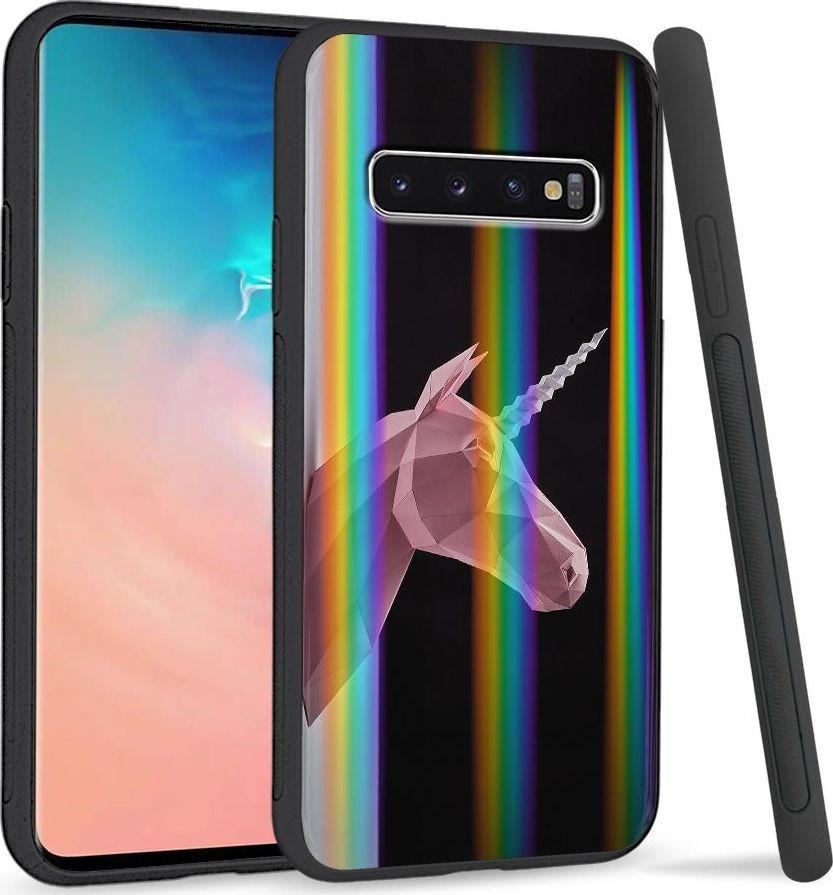 Super Fashion Etui Rainbow Series na Samsung S10 Plus Jednorożec 3D 1