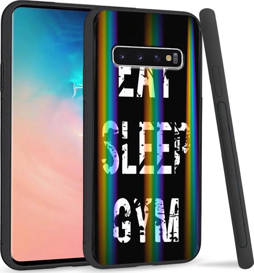Super Fashion Etui Rainbow Series na Samsung S10 Plus Eat Sleep Gym 1