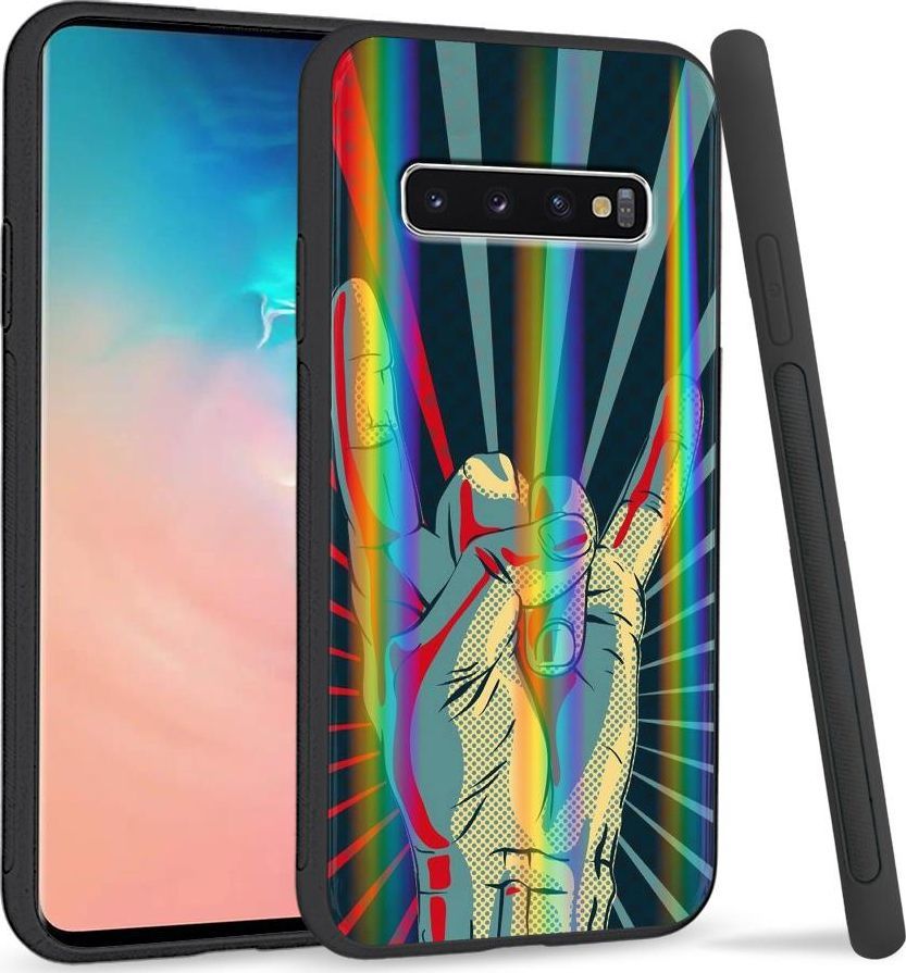 Super Fashion Etui Rainbow Series na Samsung S10 Plus Evil Sign 1