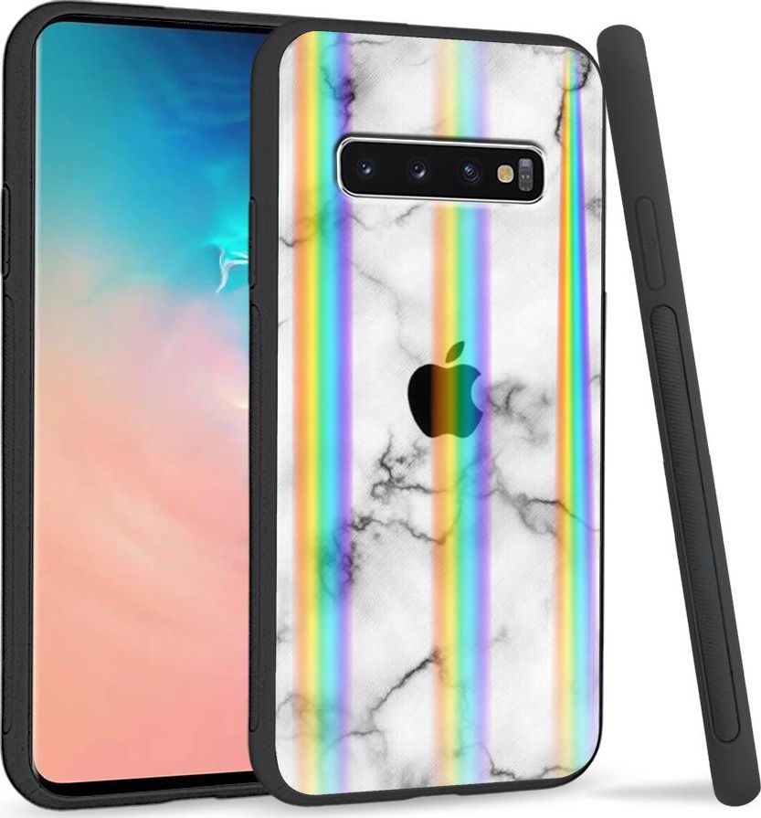 Super Fashion Etui Rainbow Series na Samsung S10 Plus Marble Apple 1