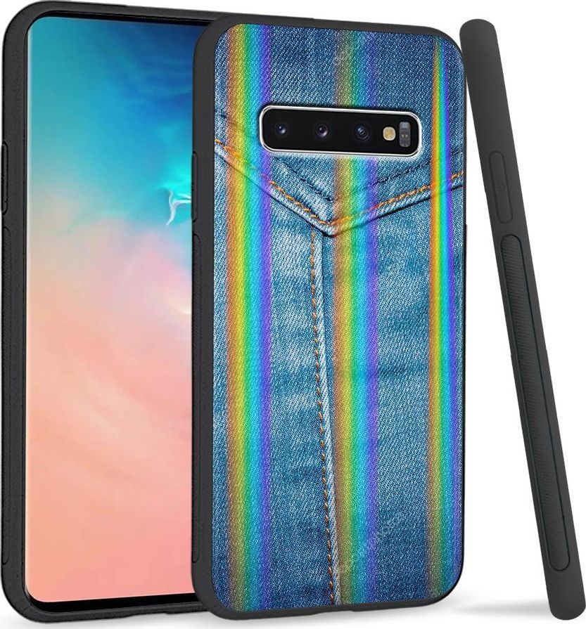 Super Fashion Etui Rainbow Series na Samsung S10 Plus Jeans Pocket 1