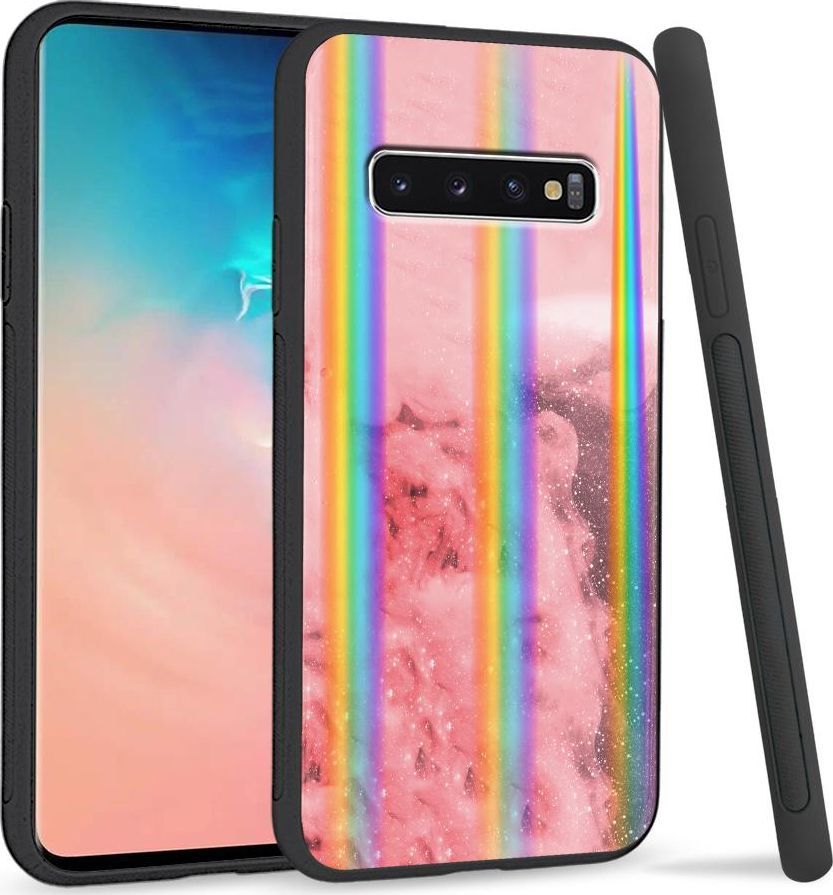 Super Fashion Etui Rainbow Series na Samsung S10 Plus Różowy dym 1