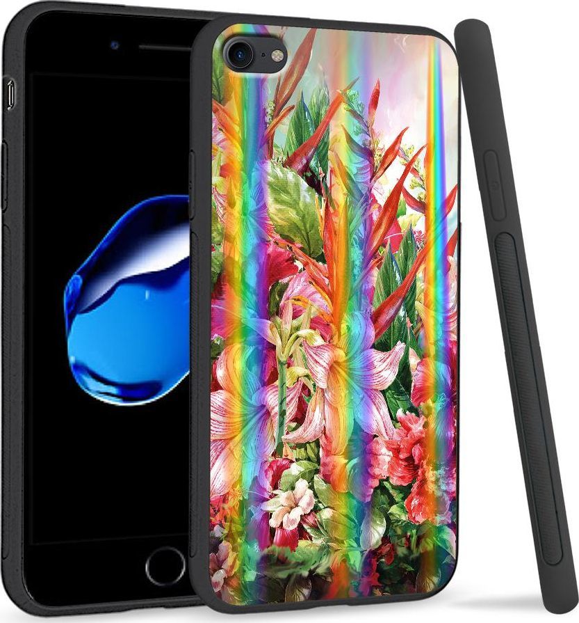 Super Fashion Etui Rainbow Series na Apple iPhone 7 Flowers 1