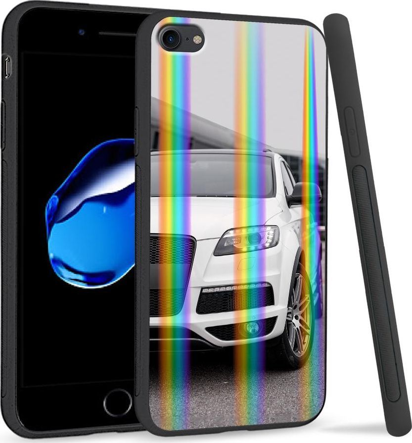 Super Fashion Etui Rainbow Series na Apple iPhone 7 Biały samochód 1