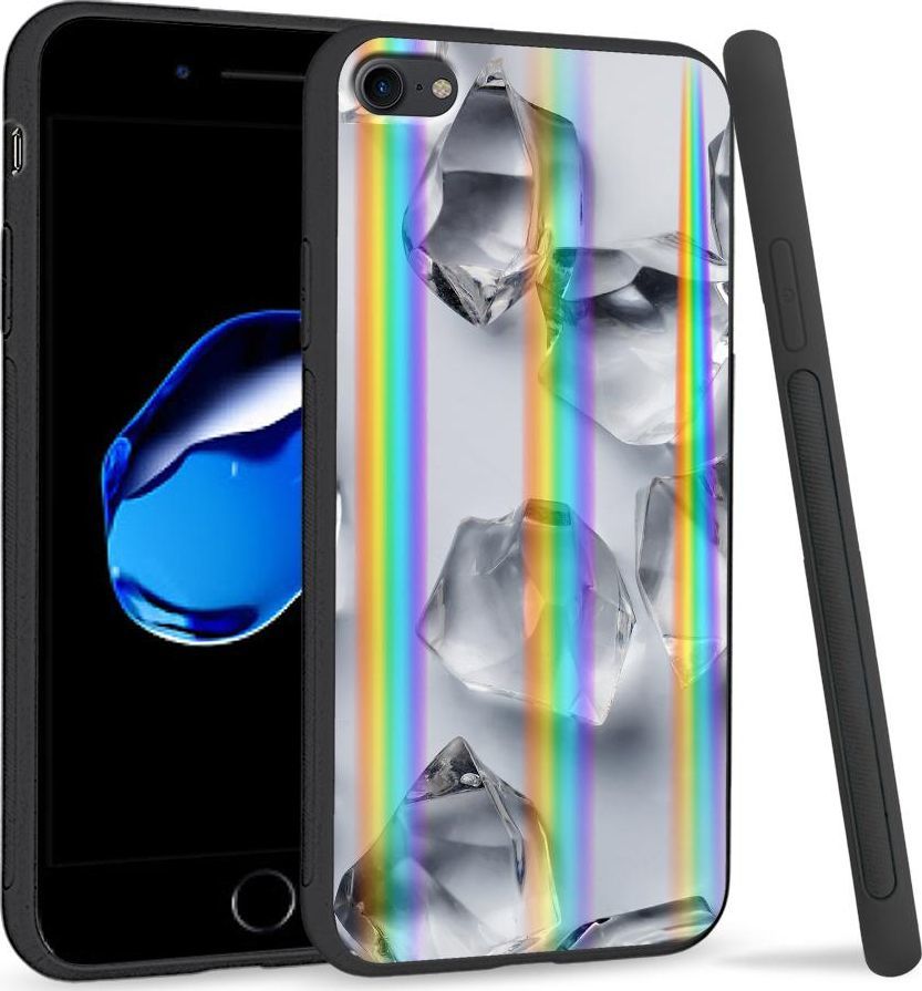 Super Fashion Etui Rainbow Series na Apple iPhone 7 White glass cubes 1