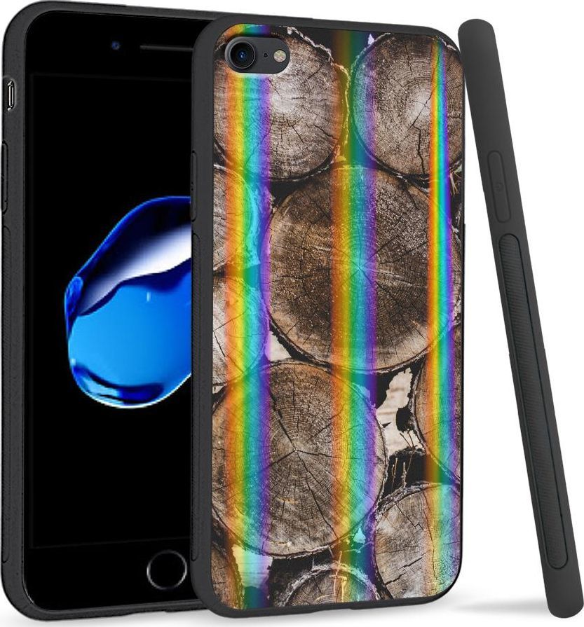 Super Fashion Etui Rainbow Series na Apple iPhone 7 Drewno 1