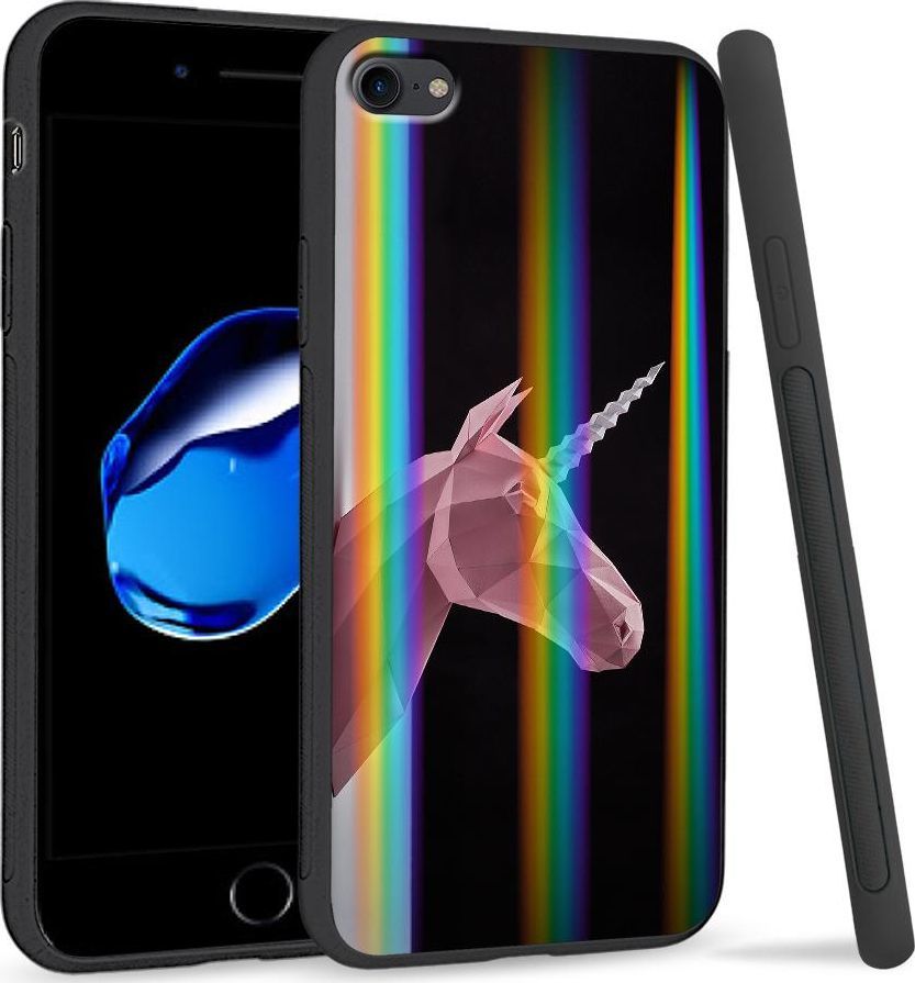 Super Fashion Etui Rainbow Series na Apple iPhone 7 Jednorożec 3D 1