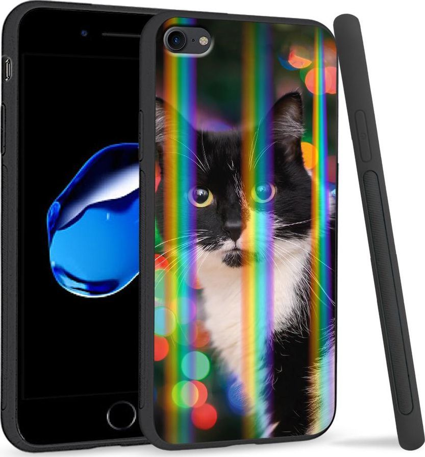 Super Fashion Etui Rainbow Series na Apple iPhone 7 Uroczy kot 1