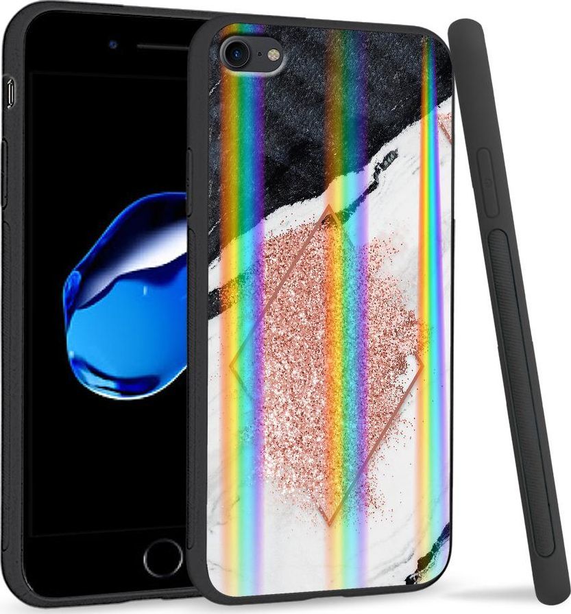 Super Fashion Etui Rainbow Series na Apple iPhone 7 Różowy marmur 1
