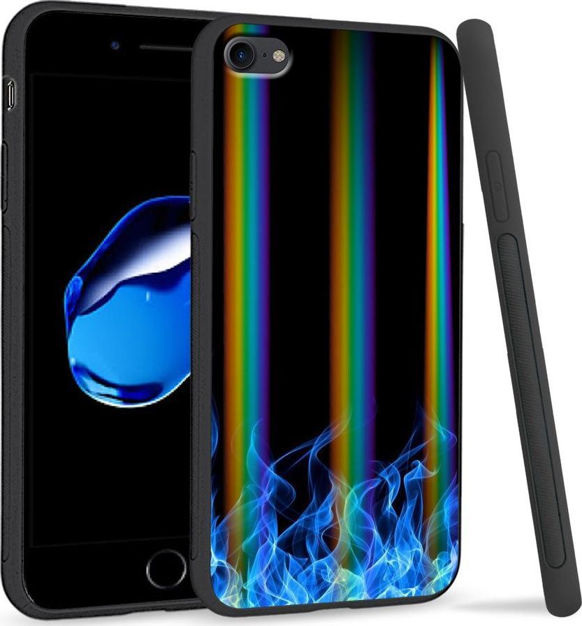 Super Fashion Etui Rainbow Series na Apple iPhone 7 Niebieski Ogień 1