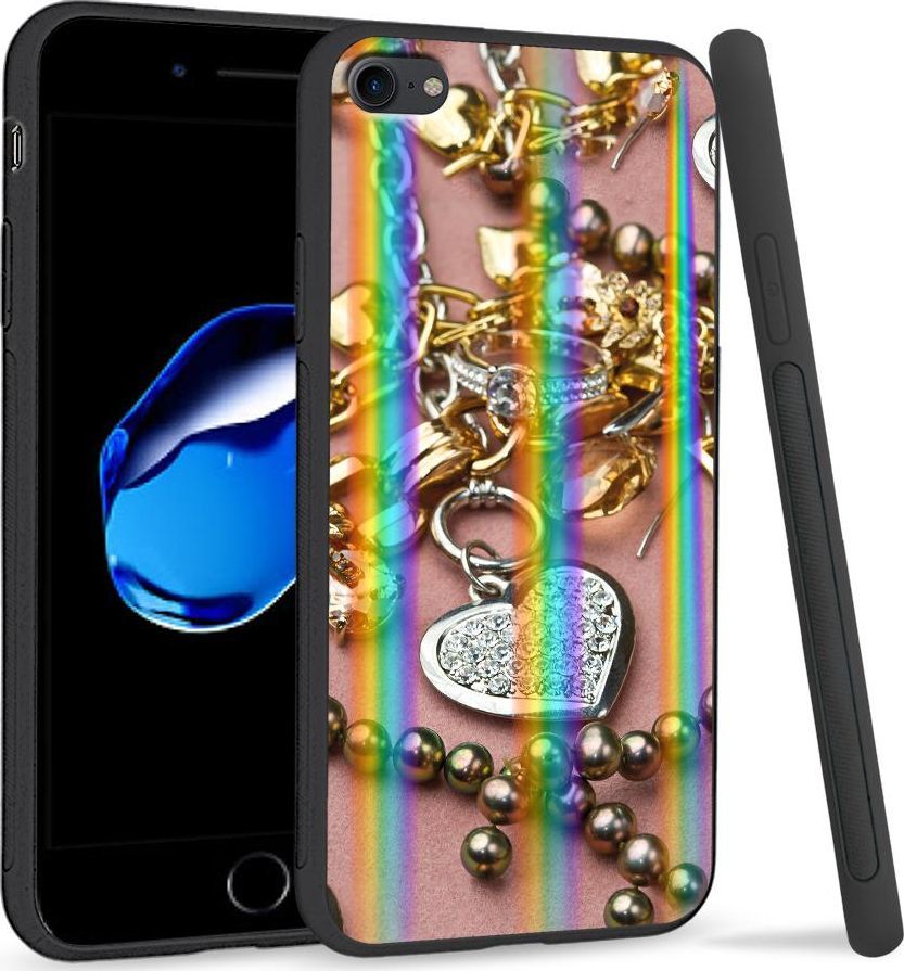 Super Fashion Etui Rainbow Series na Apple iPhone 7 Złoto i srebro 1