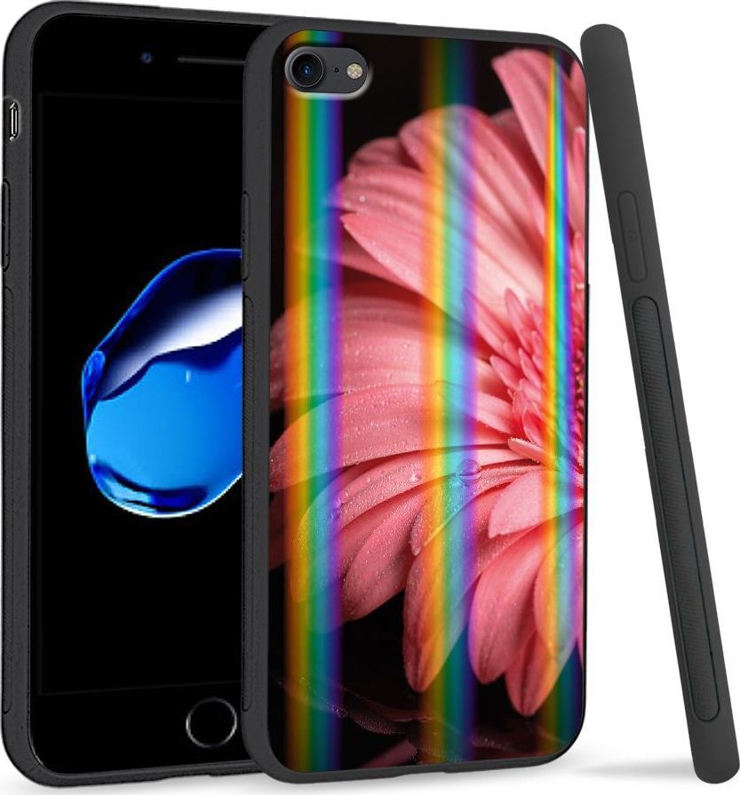 Super Fashion Etui Rainbow Series na Apple iPhone 7 Pink flower 1