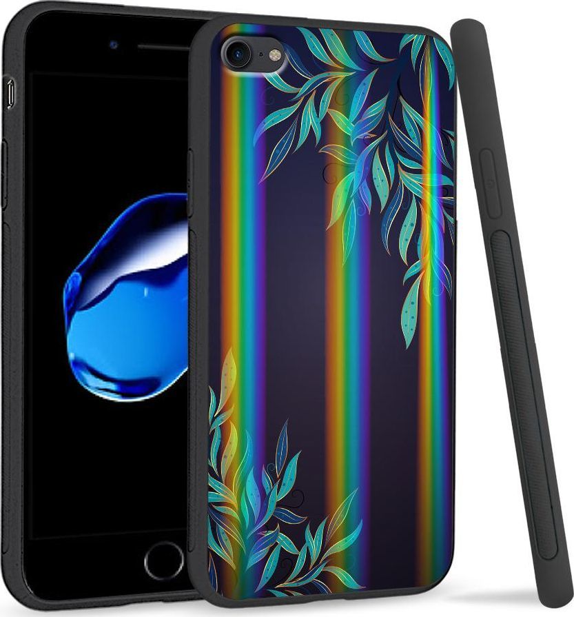 Super Fashion Etui Rainbow Series na Apple iPhone 7 Ramka z lisci 1
