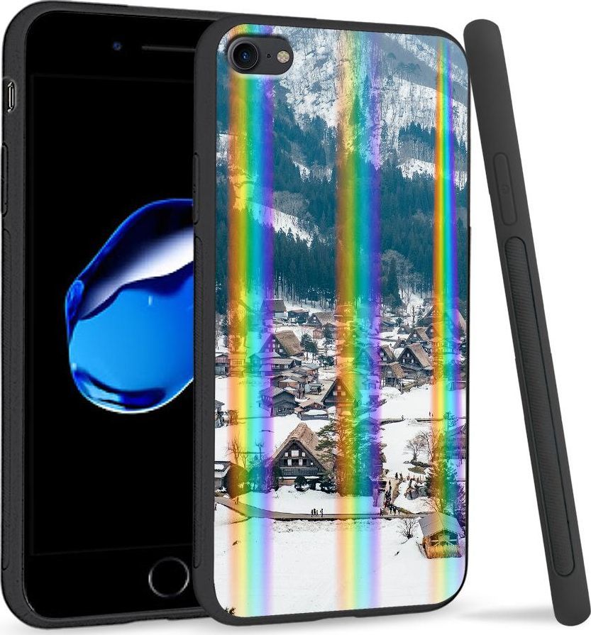 Super Fashion Etui Rainbow Series na Apple iPhone 7 Miasto w górach 1
