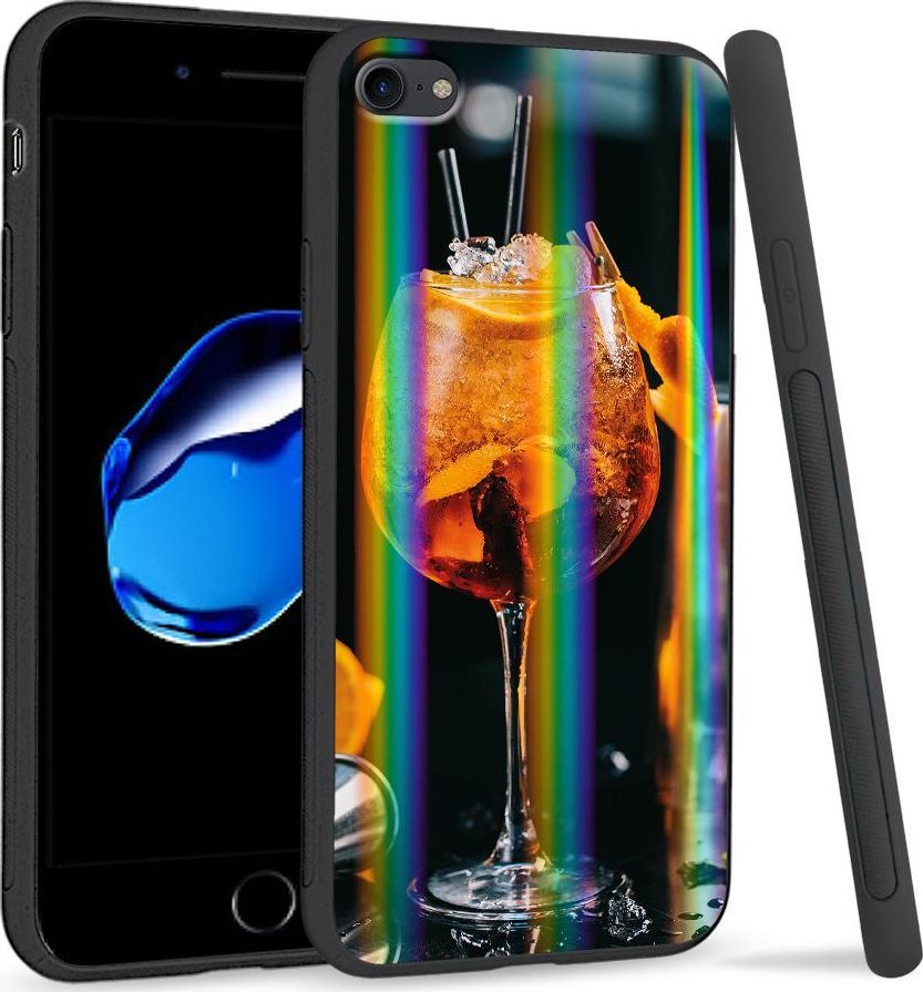 Super Fashion Etui Rainbow Series na Apple iPhone 7 Drink z pomarańczą 1