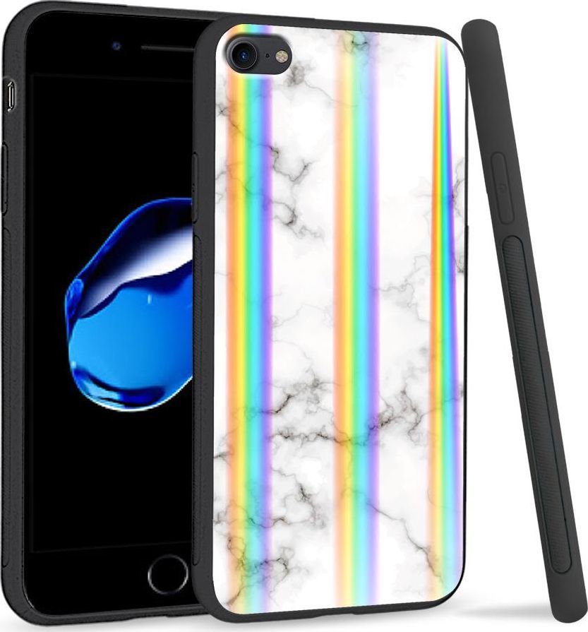 Super Fashion Etui Rainbow Series na Apple iPhone 7 White granite 1