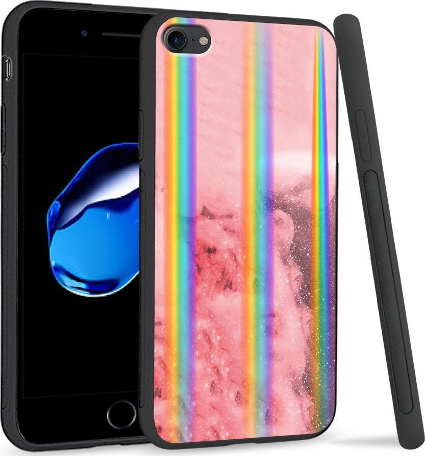 Super Fashion Etui Rainbow Series na Apple iPhone 7 Różowy dym 1