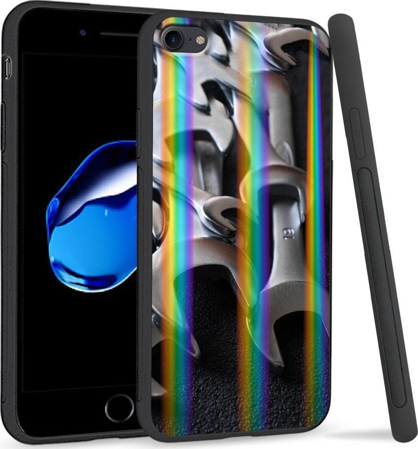 Super Fashion Etui Rainbow Series na Apple iPhone 7 Stalowe klucze 1