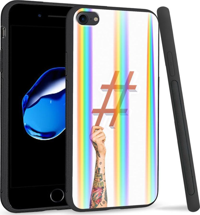 Super Fashion Etui Rainbow Series na Apple iPhone 7 Hasztag 1