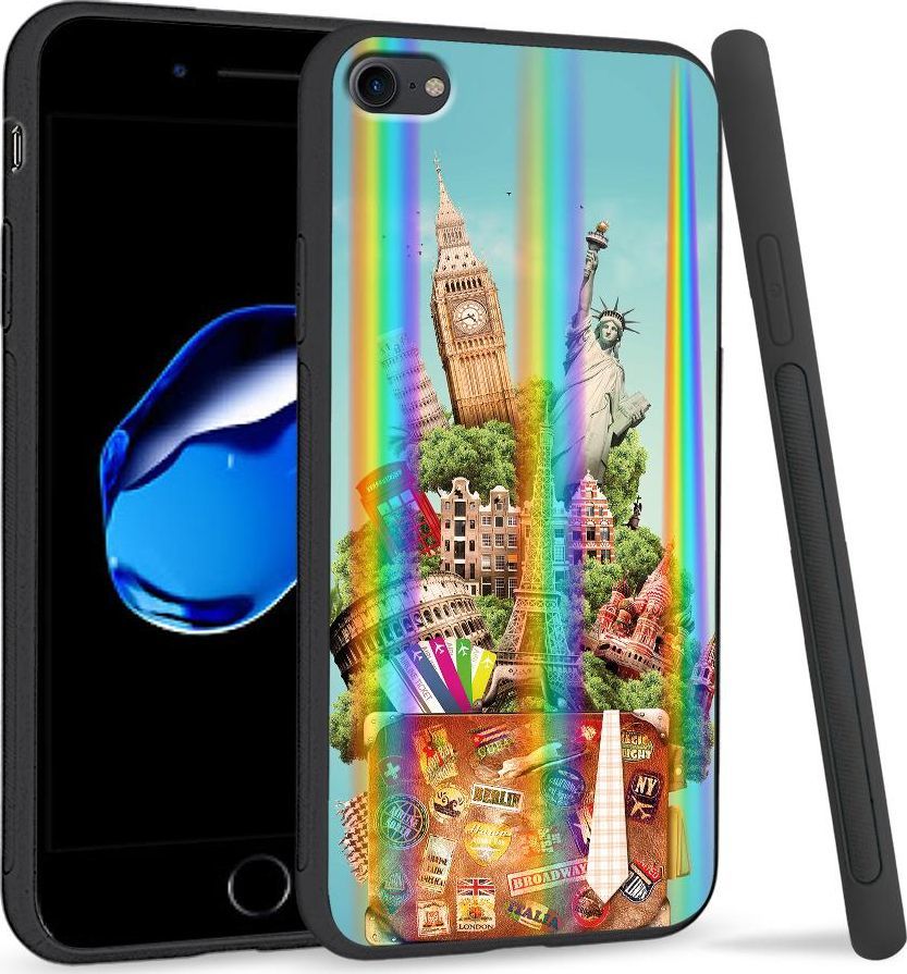 Super Fashion Etui Rainbow Series na Apple iPhone 7 Podróże 1