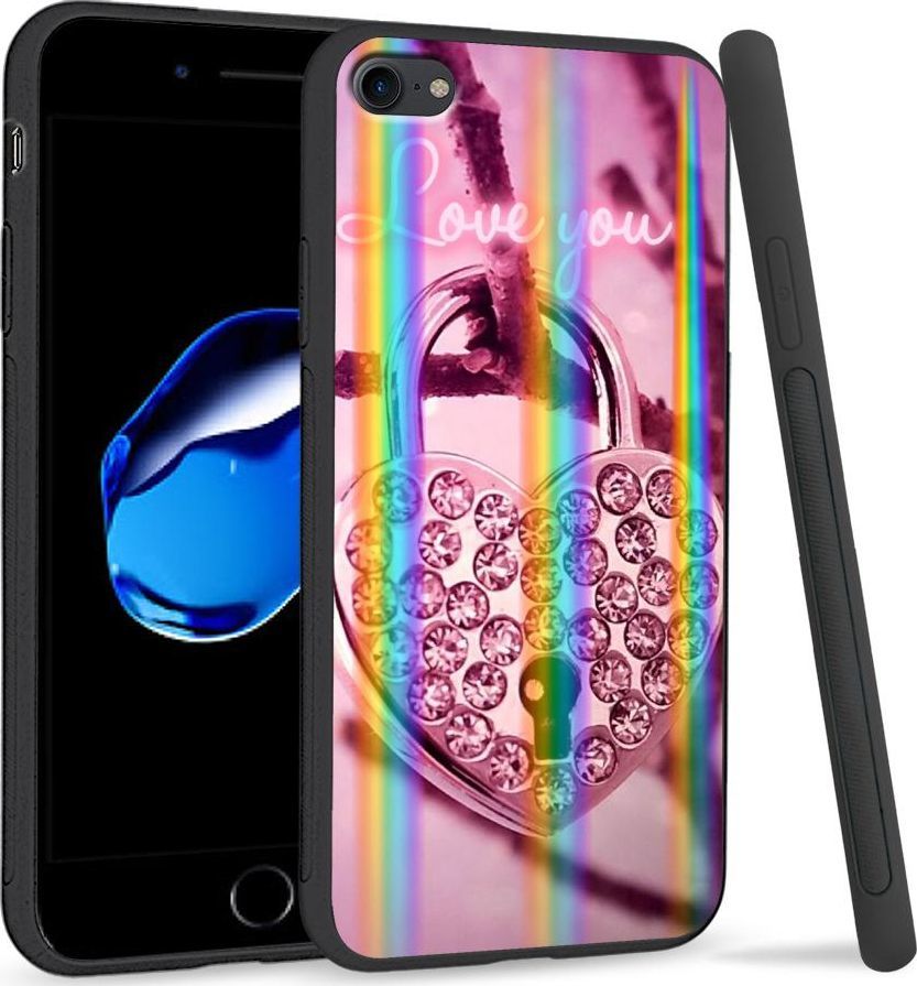 Super Fashion Etui Rainbow Series na Apple iPhone 7 Kłódka 1