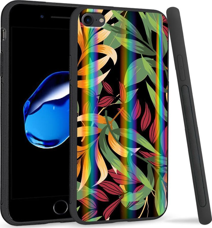 Super Fashion Etui Rainbow Series na Apple iPhone 7 Kolorowe liście 1