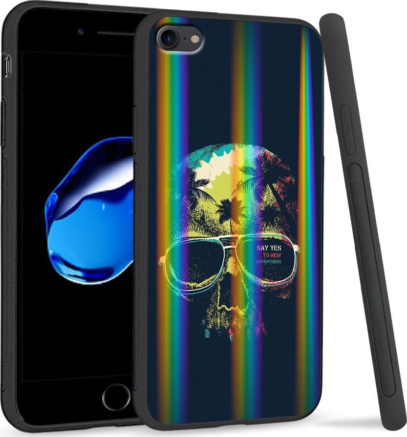 Super Fashion Etui Rainbow Series na Apple iPhone 7 Hawajska czaszka 1