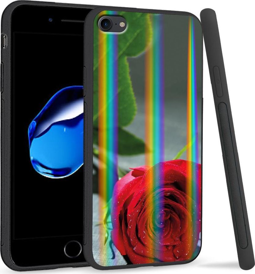 Super Fashion Etui Rainbow Series na Apple iPhone 7 Czerwona róża 1
