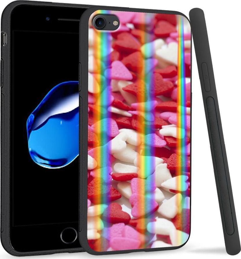 Super Fashion Etui Rainbow Series na Apple iPhone 7 Small Hearts 1