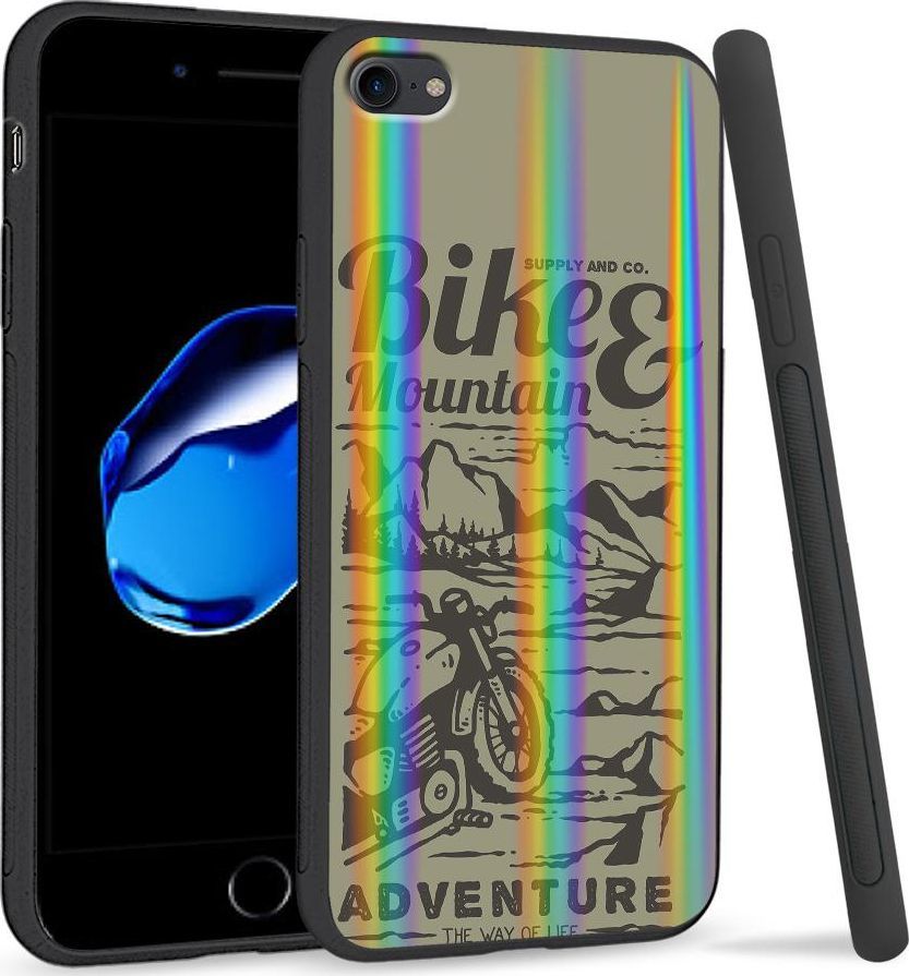Super Fashion Etui Rainbow Series na Apple iPhone 7 Motor w górach 1