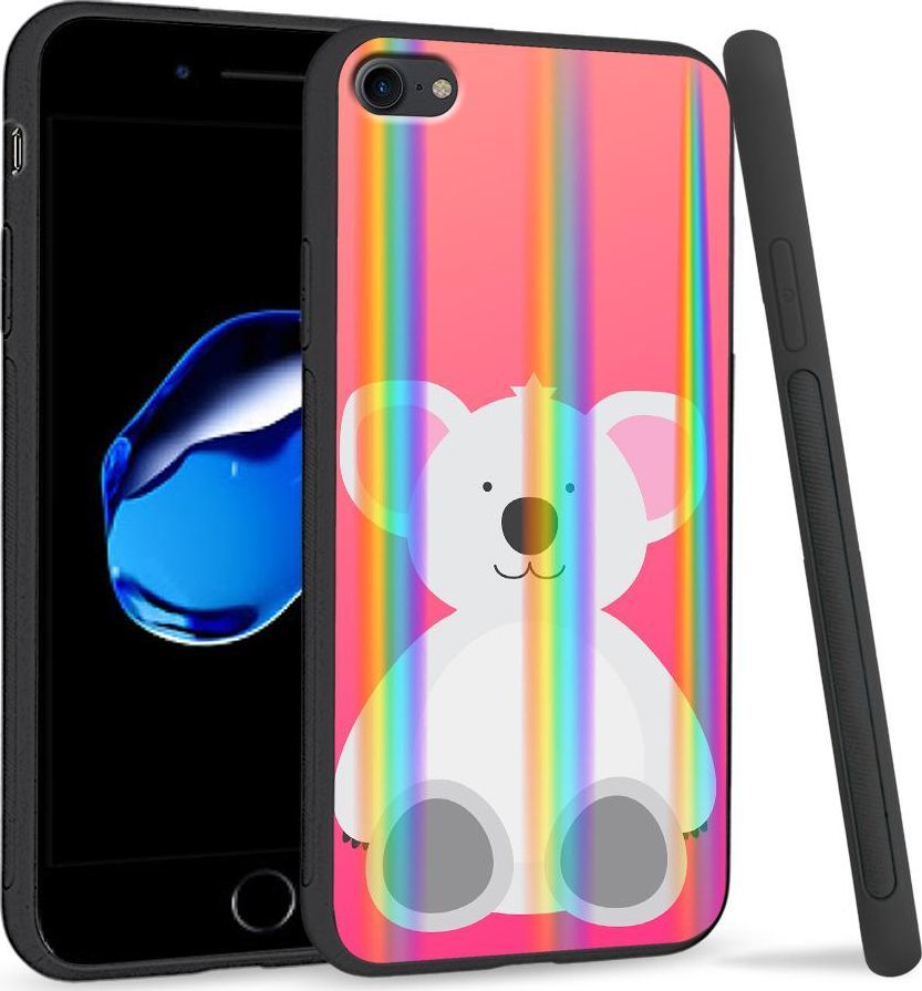 Super Fashion Etui Rainbow Series na Apple iPhone 7 White Bear 1