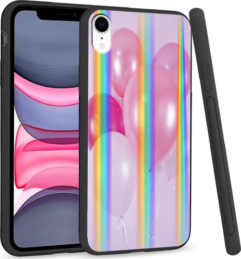 Super Fashion Etui Rainbow Series na Apple iPhone XR Pink Balloons 1