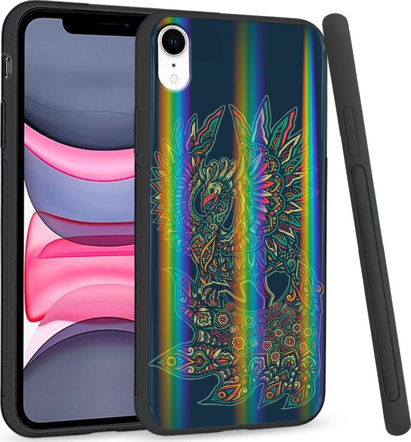 Super Fashion Etui Rainbow Series na Apple iPhone XR Kolporowe ptaki 1