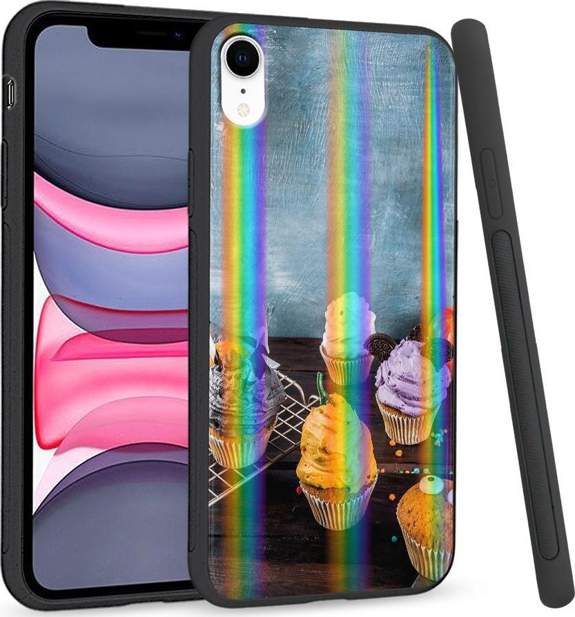 Super Fashion Etui Rainbow Series na Apple iPhone XR Icecream cupcakes 1