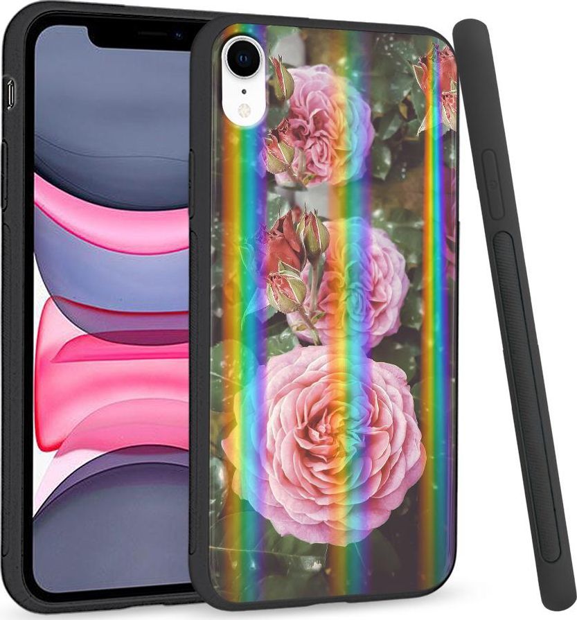 Super Fashion Etui Rainbow Series na Apple iPhone XR Krzew róży 1