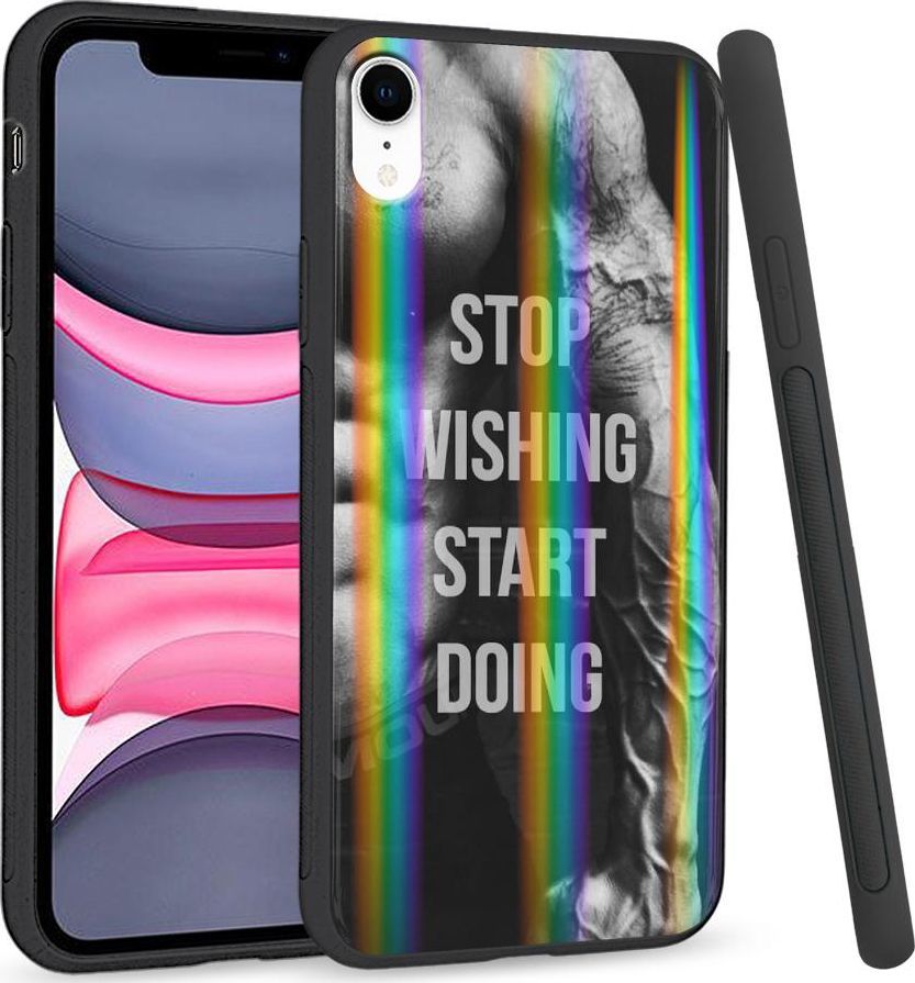Super Fashion Etui Rainbow Series na Apple iPhone XR Start doing|Stop wishing 1