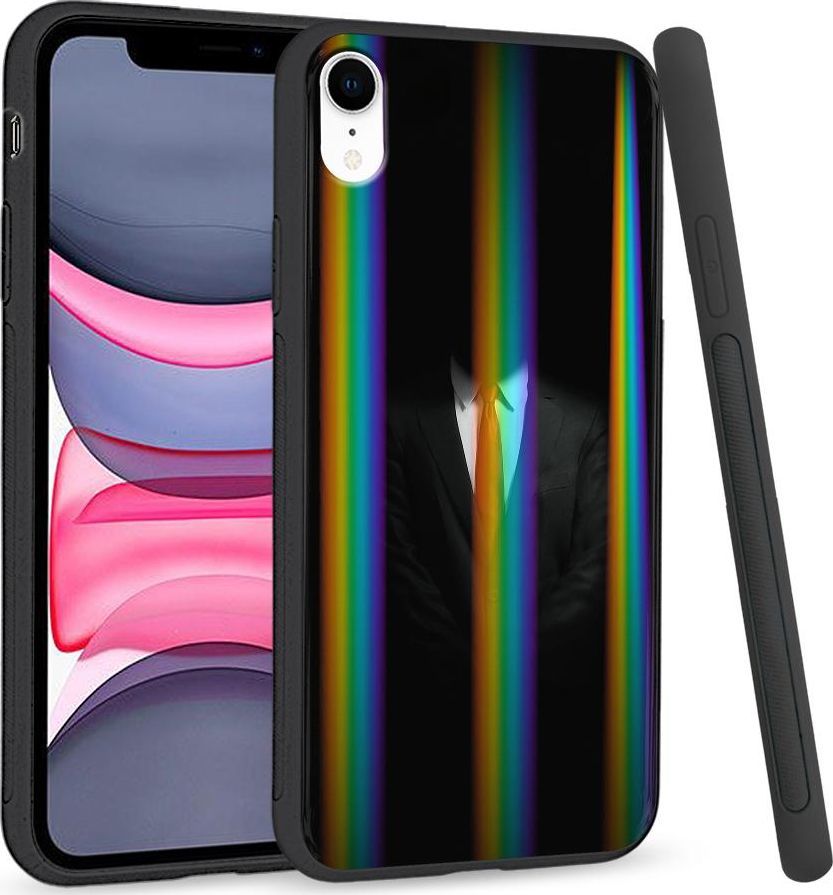 Super Fashion Etui Rainbow Series na Apple iPhone XR Man in Black 1